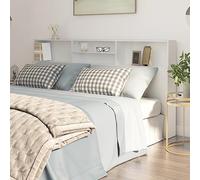 Festnight Tete de lit 200 cm Tête de lit avec Rangement Têtes de lit pour Adulte Armoire de Tête de Lit Murale Meuble de Chambre-Blanc-200 x 19 x 103.5 cm