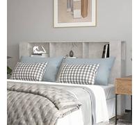 Festnight Tête de lit,tête de lit avec Rangement, tête de lit Bois,Tete de lit pour Adulte,Design Mural,Rangement supplémentaire,Le complément Parfait à la Chambre 180x18,5x104,5 cm-Gris béton