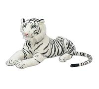 Festnight Tigre en Peluche Blanc XXL Peluche Tigre pour Enfant 146 x 40 cm