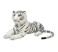 Festnight Tigre en Peluche Jouet Enfant Cadeau Enfant Noël Blanc XXL