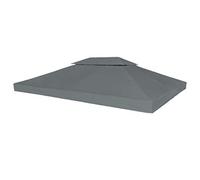 Festnight Toile de Toit Toit de Chapiteau Toile de Rechange pour Tonelle Toit de tonnelle 3x4 m imperméable Anthracite