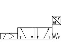 Festo 5/2 Monostable Vanne Électrovanne Taille 26mm ISO 15407-2 1100l/min - 8033077