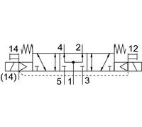 Festo 5/3 Électrovanne D'Air Sous Pression Taille 26mm ISO 15407-2 1000l/min - 539160