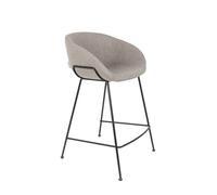 FESTON - Chaise de bar tissu gris Gris