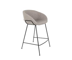 FESTON - Chaise de bar tissu gris Gris