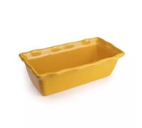 FESTONNEE Moule à cake en Céramique 28x14 BRETAGNE CERAMIQUE INDUSTRIE Jaune safran