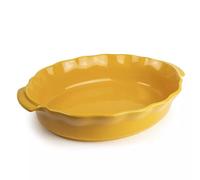 FESTONNEE Plat à Four en Céramique ovale 38 cm BRETAGNE CERAMIQUE INDUSTRIE Jaune safran SC