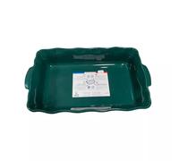 FESTONNEE Plat à Four en Céramique rectangle 36x21 BRETAGNE CERAMIQUE INDUSTRIE Vert profond