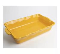 FESTONNEE Plat à Four en Céramique rectangle 40x25 BRETAGNE CERAMIQUE INDUSTRIE Jaune safran