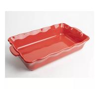 FESTONNEE Plat à Four en Céramique rectangle 40x25 BRETAGNE CERAMIQUE INDUSTRIE Rouge saveur