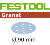 Festool 1Pkg. Garnet 90mm Meules Scratch 6 Trou P40 - P500 pour Ro 90 Dx