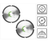 Festool 2x Lame de scie diamant 160 x 2,2 x 20 DIA4 pour TS 55 R et TSC 55 ( 2x 201910 )