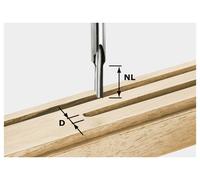Festool 490941 Fraise à rainurer Longueur 45 mm Dimension produit, Ø 3 mm Longueur de travail 8 mm Diamètre de tige 8 mm