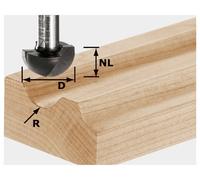 Festool 490984 Fraise à gorge creuse Longueur 40 mm Dimension produit, Ø 12.70 mm Longueur de travail 10 mm Diamètre de tige 8 mm