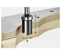 Festool Fraise à affleurer HW S8 D19/NL25 – queue de 8 mm – Ø19,05 mm – 491028