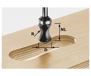 Festool 491033 Griffleistenfräser Longueur 68 mm Dimension produit, Ø 19 mm Longueur de travail 19 mm Diamètre de tige 8 mm