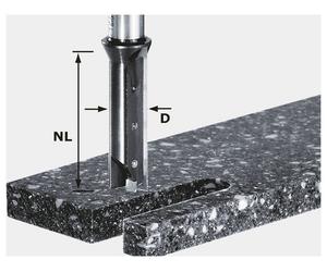 Festool 491110 Wendeplatte Longueur 105 mm Dimension produit, Ø 14 mm Longueur de travail 45 mm Diamètre de tige 12 mm