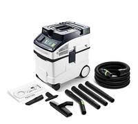 Festool Aspirateur CT 25 E-Set CLEANTEC - Extracteur Poussière | Aspirateur chantier 25 L, débit 3700 l/min, prise outil 2200 W, câble 5 m, classe L/M