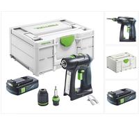 Festool C 18-Basic Perceuse-visseuse sans fil 18 V 45 Nm Brushless + 1x batterie 3,0 Ah + Systainer - sans chargeur