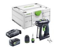 Festool C 18 Basic Perceuse-visseuse sans fil 18 V 45 Nm Brushless + 1x batterie 5,0 Ah + chargeur rapide + Systainer