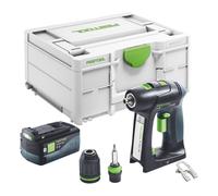 Festool C 18-Basic Perceuse-visseuse sans fil 18 V 45 Nm Brushless + 1x batterie 5,0 Ah + Systainer - sans chargeur