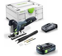 Festool CARVEX PSC 420-Basic Scie sauteuse pendulaire sans fil 18 V 120 mm Brushless + 1x batterie 3,0 Ah + chargeur + Systainer