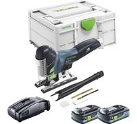 Festool CARVEX PSC 420 EB-Basic Scie sauteuse pendulaire sans fil 18 V 120 mm Brushless + 2x batterie 4,0 Ah + chargeur rapide + Systainer