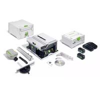 Festool CSC SYS 50 EBI-Plus 36V (2x18V) Scie Circulaire Sur Table Sans Fil, Kit (2x 5,0Ah), Avec Accessoires