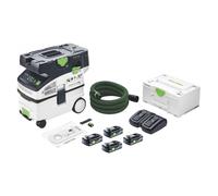 Festool CTLC MIDI Aspirateur sans fil 36 V ( 2x 18 V ) classe de poussière L + 4x batterie 4,0 Ah + chargeur + Systainer