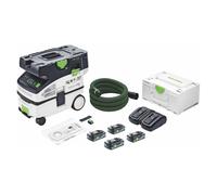 Festool CTLC MINI I-Basic aspirateur sans fil 36 V ( 2x 18 V ) classe de poussière L + 4x batterie 4,0 Ah + chargeur + Systainer