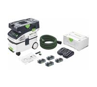 Festool CTMC MIDI aspirateur sans fil 36 V ( 2x 18 V ) classe de poussière M + 4x batterie 4,0 Ah + chargeur + Systainer