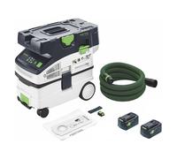 Festool CTMC MIDI I-Basic Aspirateur sans fil mobile 36 V ( 2x 18 V ) classe de poussière M + 2x batterie 5,0 Ah - sans chargeur