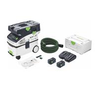 Festool CTMC MIDI I-Basic Aspirateur sans fil mobile 36 V ( 2x 18 V ) classe de poussière M + 2x batterie 5,0 Ah + chargeur double + Systainer