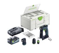 Festool CXS 18-Basic-Set Perceuse-visseuse sans fil 18 V 40 Nm Brushless + 1x batterie 8,0 Ah + chargeur rapide + Systainer