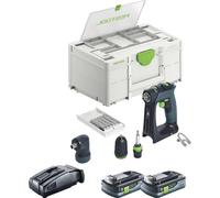 Festool CXS 18-Basic-Set Perceuse-visseuse sans fil 18 V 40 Nm Brushless + 2x batterie 4,0 Ah + chargeur rapide + Systainer