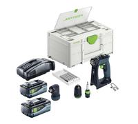 Festool CXS 18-Basic-Set Perceuse-visseuse sans fil 18 V 40 Nm Brushless + 2x batterie 8,0 Ah + chargeur rapide + Systainer