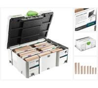 Festool Domino XL Sort. DS/XL D12/D14 Chevilles hêtre 128 pcs. BU en Systainer ( 498205 )