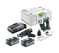 Festool DURADRIVE DWC 18-4500 Basic Visseuse de chantier sans fil 18 V 14 Nm Brushless + 2x batterie 8,0 Ah + chargeur rapide + Systainer