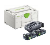 Festool Energie Set 2x BP 18 Li 3,0 C batterie 18 V 3,0 Ah / 3000 mAh Li-Ion ( 2x 577658 ) + chargeur TCL 6 ( 201135 ) + Systainer