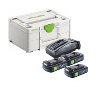 Festool Energie Set 3x BP 18 Li 3,0 C batterie 18 V 3,0 Ah / 3000 mAh Li-Ion ( 3x 577658 ) + chargeur TCL 6 ( 201135 ) + Systainer