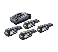 Festool Energie Set 4x BP 18 Li 3,0 Ergo I Batterie 18 V 3,0 Ah / 3000 mAh Li-Ion ( 4x 577704 ) + chargeur TCL 6 ( 201135 )