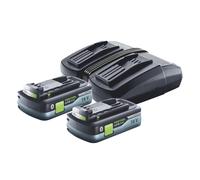 Festool Energie Set TCL 6 DUO Double chargeur rapide 10,8 V - 18 V ( 577017 ) + 2x BP 18 Li 4,0Ah HPC-ASI bloc batterie HighPower ( 2x 205034 )