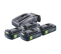 Festool Energy Set 4x BP 18 Li 3.0 C Batterie 18 V 3.0 Ah / 3000 mAh Li-Ion ( 4x 577658 ) + TCL 6 Ladegert ( 201135 )