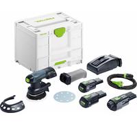 Festool Ponceuse excentrique sans fil ETSC 125 3,0 I-Set – 2x 18V 3.0Ah, chargeur, Systainer 578142