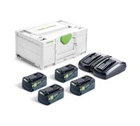 Festool Festool Set d'énergie SYS 18V 4xHP5,0 TCL6DUO Quantité:1