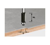Fraise à affleurer HW avec queue de 8mm FESTOOL HW S8 D12,7/NL25 - 491027