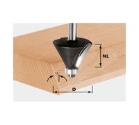 Fraise à chanfreiner HW avec queue de 8 mm FESTOOL HW S8 D25,7/25,7/15° - 491132