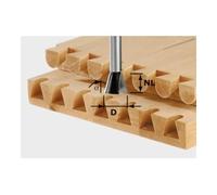 Fraise à queue d'aronde HW avec queue de 8mm FESTOOL HW S8 D16/13,5/15° - 490993