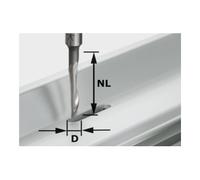 Fraise aluminium HS avec queue de 8mm FESTOOL HS S8 D5/NL23 - 491036