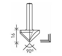 Festool Fraise pour plaques de plâtre Festool HW S8 D32/90° Quantité:1